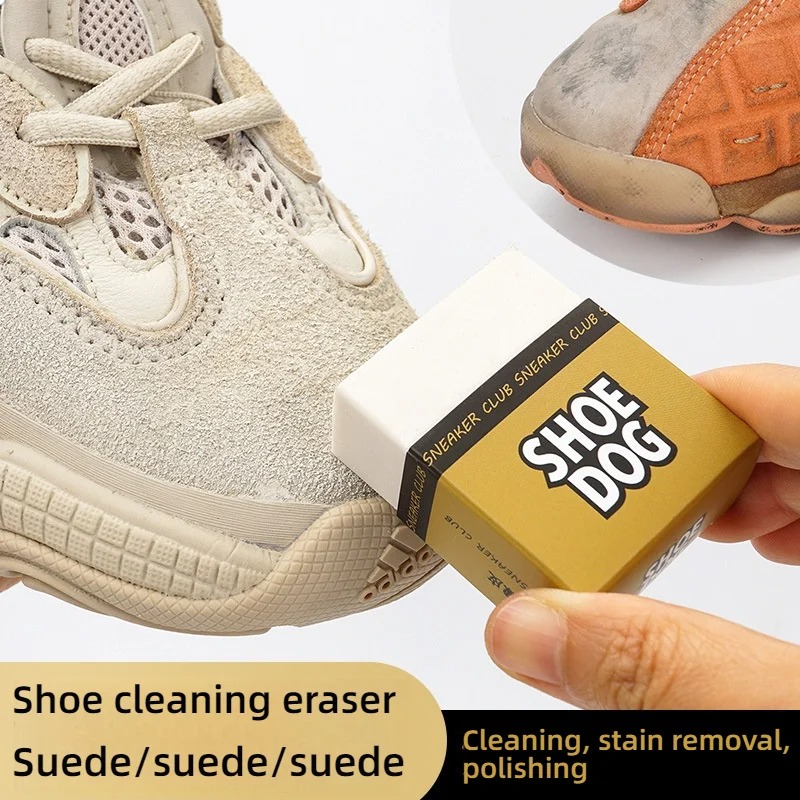 Sneaker Care Set - Hochwertiges Wildleder-Schuhbürsten-Set mit Radiergummi und Shoedog